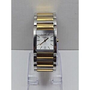 Jacques Lemans Geneve G2101 JL Two Tone Stainless Quartz Swiss Watch New Battery